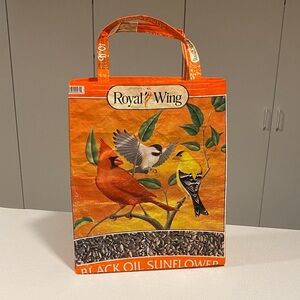 🌼3/$20🌼 XL Upcycled Reusable Royal Wing Bird Seed Tote Bag ♻️